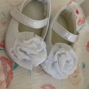 New white baby shoes